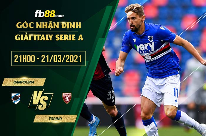 fb88-phong độ thi đấu Sampdoria vs Torino