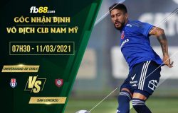 fb88-phong độ thi đấu Universidad de Chile vs San Lorenzo