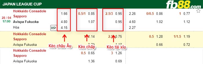 fb88-bảng kèo trận đấu Consadole Sapporo vs Avispa Fukuoka