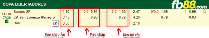 fb88-bảng kèo trận đấu Santos vs San Lorenzo