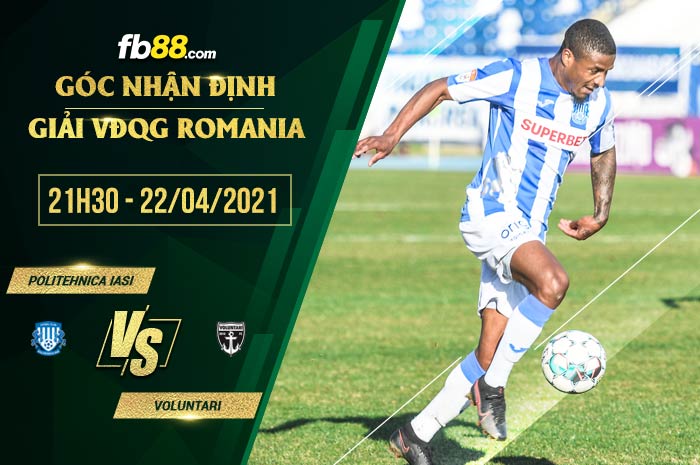 fb88-soi kèo Politehnica Iasi vs Voluntari