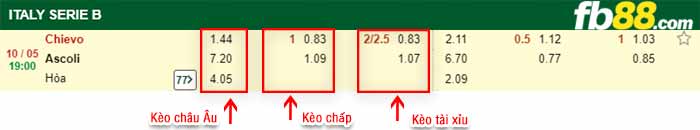fb88-bảng kèo trận đấu Chievo vs Ascoli