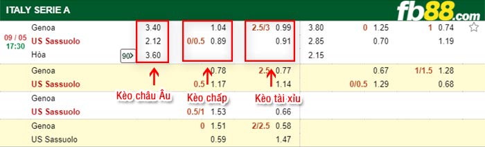 fb88-bảng kèo trận đấu Genoa vs Sassuolo