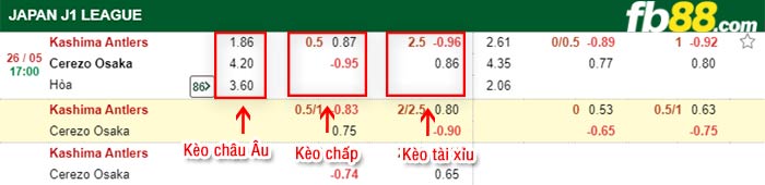fb88-bảng kèo trận đấu Kashima Antlers vs Cerezo Osaka
