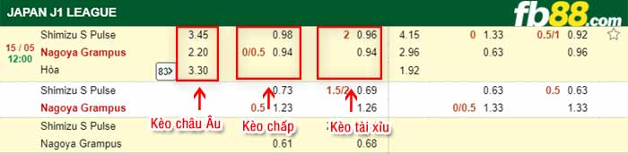 fb88-bảng kèo trận đấu Shimizu S-Pulse vs Nagoya Grampus