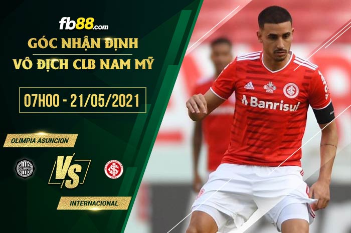 fb88-soi kèo Olimpia Asuncion vs Internacional