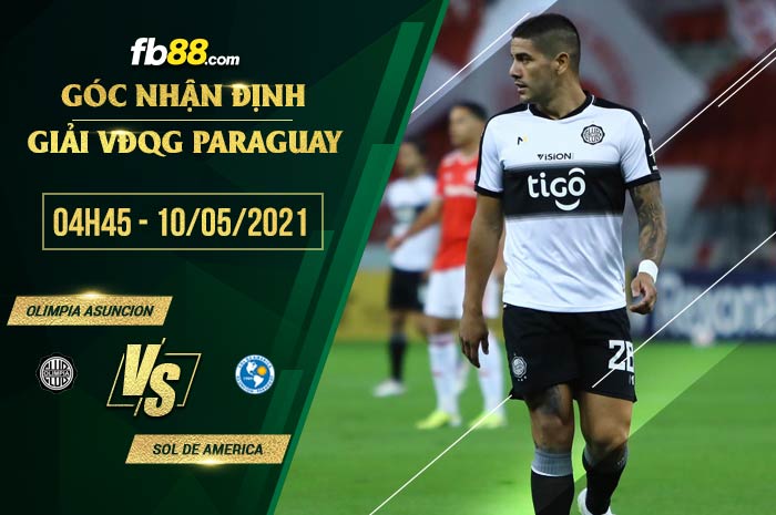 fb88-soi kèo Olimpia Asuncion vs Sol de America