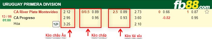 fb88-bảng kèo trận đấu CA River Plate vs CA Progreso