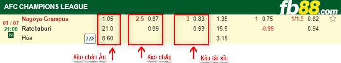 fb88-bảng kèo trận đấu Nagoya Grampus vs Ratchaburi