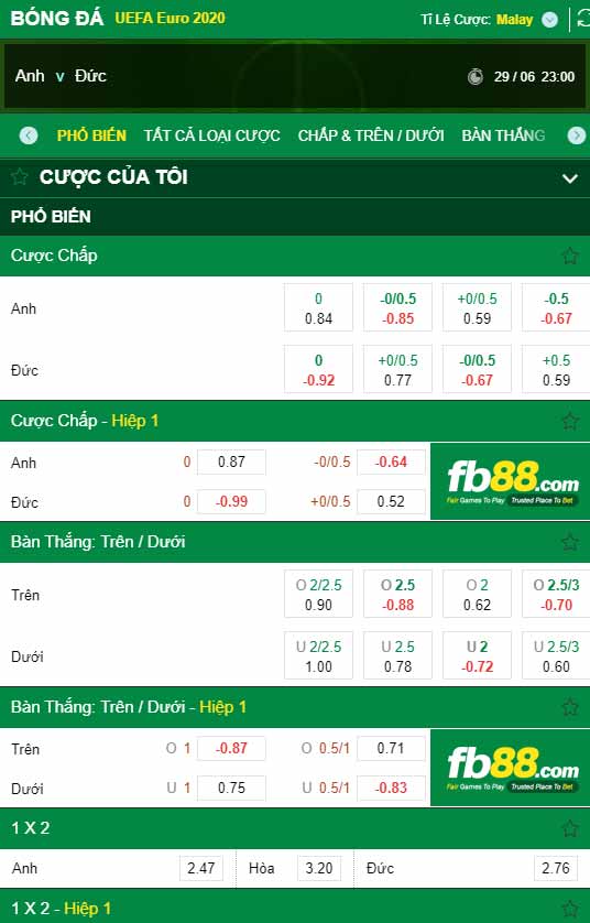 fb88-chi tiết kèo trận đấu Anh vs Duc