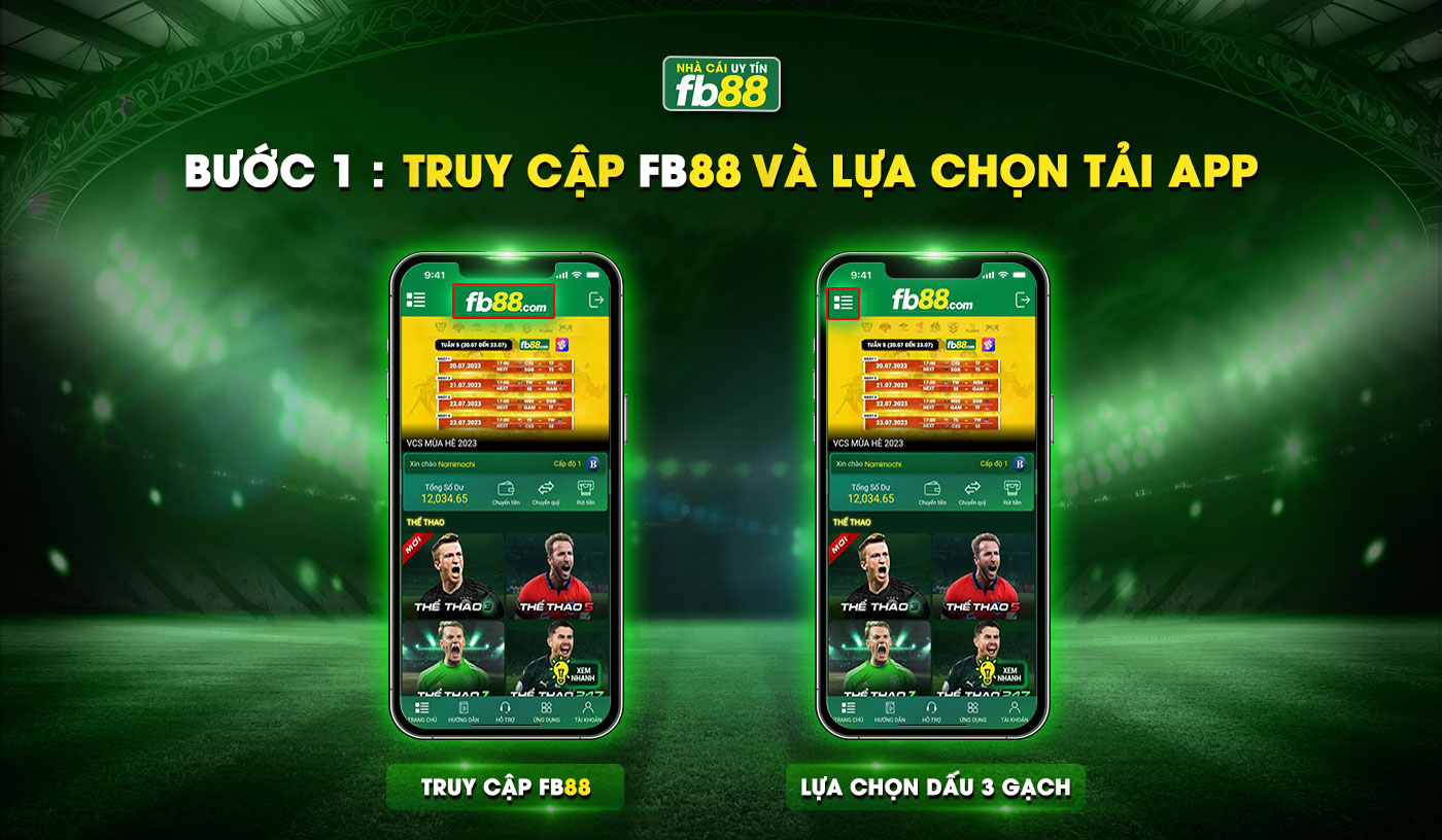 Bước 1 Truy Cập FB88 và Lựa Chọn Tải App