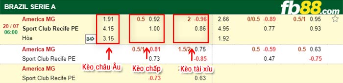 fb88-bảng kèo trận đấu America MG vs Sport Recife