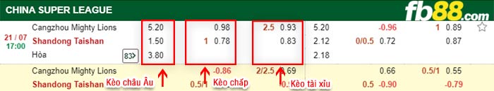 fb88-bảng kèo trận đấu Cangzhou Mighty Lions vs Shandong Taishan