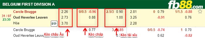 fb88-bảng kèo trận đấu Cercle Brugge vs Oud Heverlee Leuven