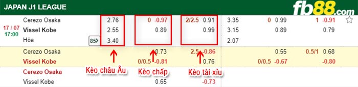 fb88-bảng kèo trận đấu Cerezo Osaka vs Vissel Kobe