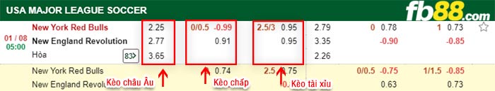 fb88-bảng kèo trận đấu New York Red Bulls vs New England
