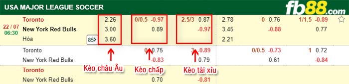 fb88-bảng kèo trận đấu Toronto vs New York Red Bulls