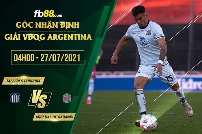fb88-soi kèo Talleres Cordoba vs Arsenal de Sarandi