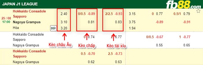 fb88-bảng kèo trận đấu Consadole Sapporo vs Nagoya Grampus