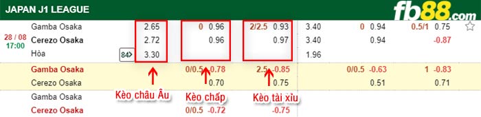 fb88-bảng kèo trận đấu Gamba Osaka vs Cerezo Osaka