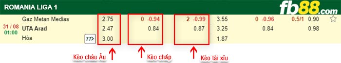 fb88-bảng kèo trận đấu Gaz Metan Medias vs UTA Arad