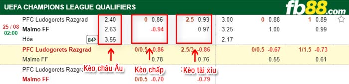 fb88-bảng kèo trận đấu Ludogorets vs Malmo