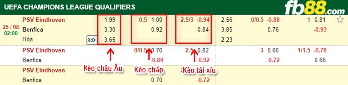 fb88-bảng kèo trận đấu PSV vs Benfica