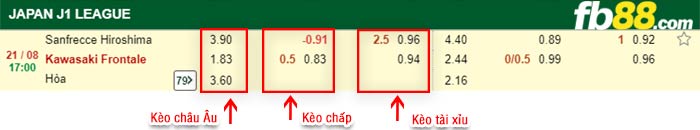 fb88-bảng kèo trận đấu Sanfrecce Hiroshima vs Kawasaki Frontale
