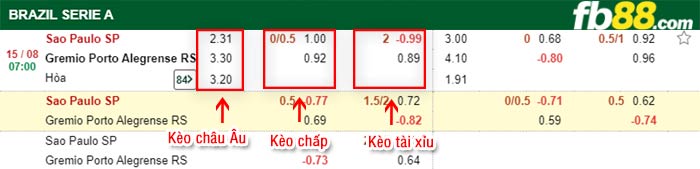 fb88-bảng kèo trận đấu Sao Paulo vs Gremio