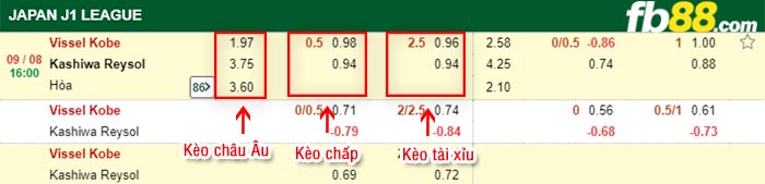 fb88-bảng kèo trận đấu Vissel Kobe vs Kashiwa Reysol