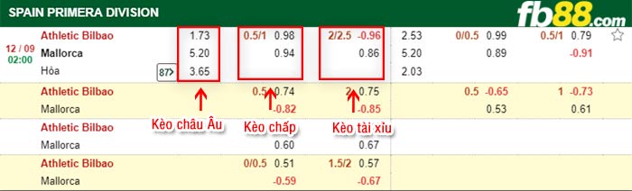 fb88-bảng kèo trận đấu Athletic Bilbao vs Mallorca