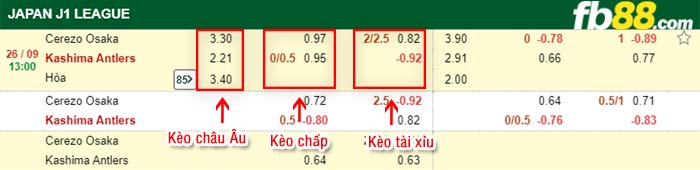 fb88-bảng kèo trận đấu Cerezo Osaka vs Kashima Antlers