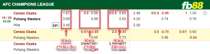 Fb88 bảng kèo trận đấu Cerezo Osaka vs Pohang Steelers