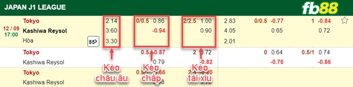 Fb88 bảng kèo trận đấu FC Tokyo vs Kashiwa Reysol