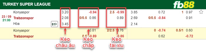 Fb88 bảng kèo trận đấu Konyaspor vs Trabzonspor