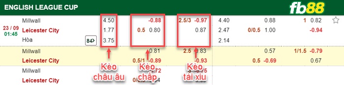Fb88 bảng kèo trận đấu Millwall vs Leicester