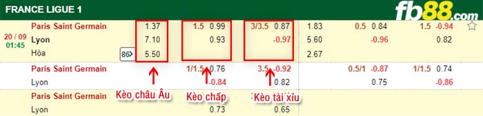 fb88-bảng kèo trận đấu PSG vs Lyon