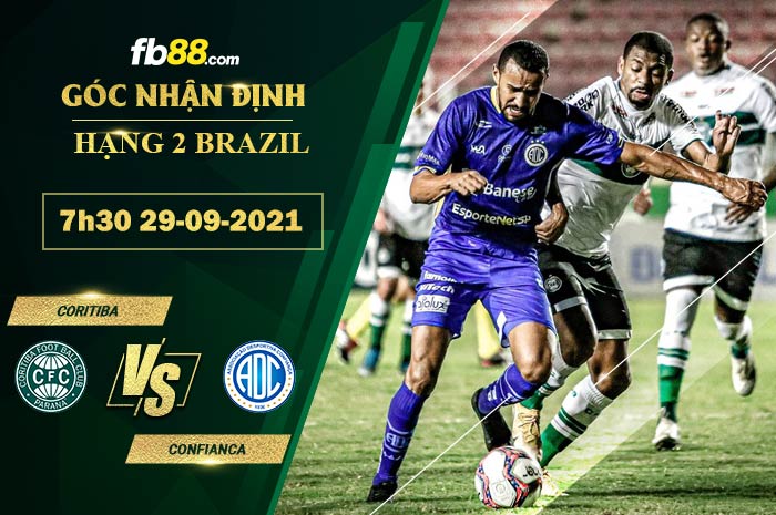 Fb88 bảng kèo trận đấu Coritiba vs Confianca
