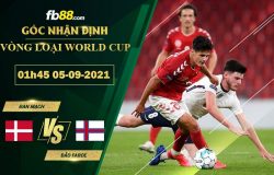 Fb88 bảng kèo trận đấu Đảo Faroe vs Đan Mạch 05-09-2021