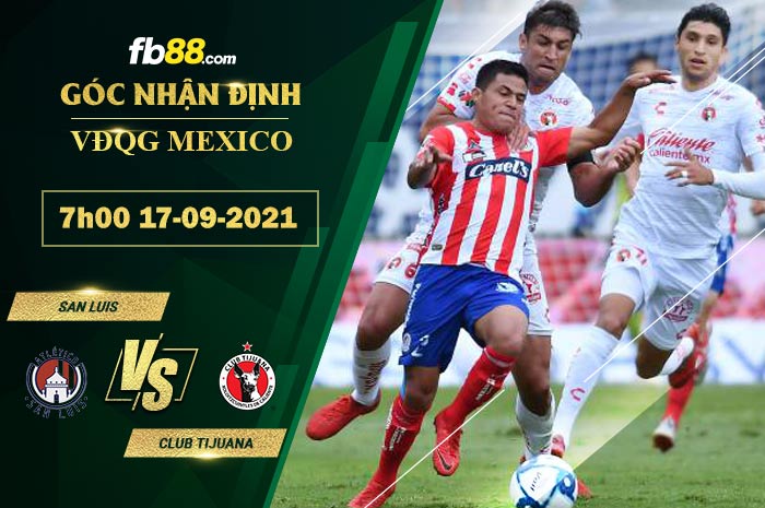 Fb88 soi kèo trận đấu San Luis vs Club Tijuana