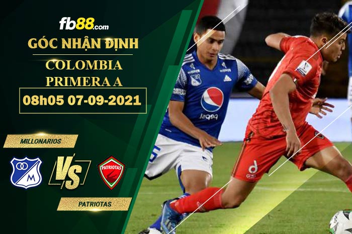 Fb88 soi kèo trận đấu Millonarios vs Patriotas