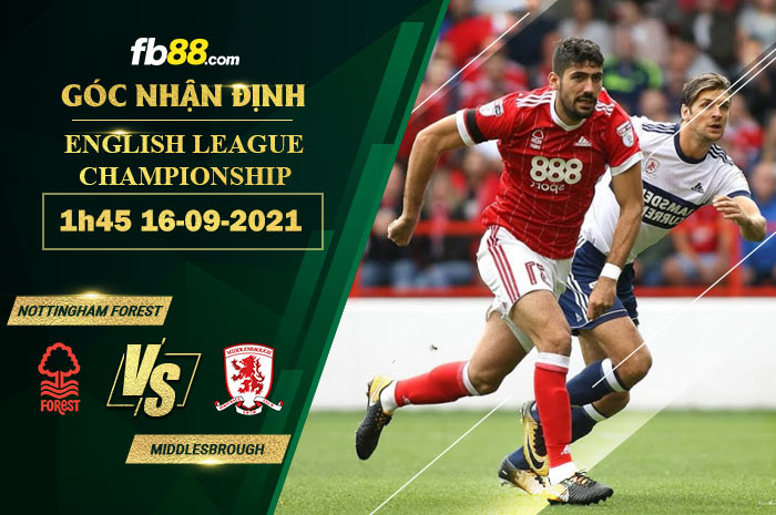 Fb88 soi kèo trận đấu Nottingham Forest vs Middlesbrough