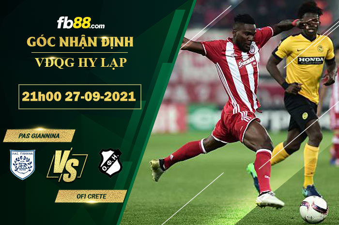 Fb88 soi kèo trận đấu Pas Giannina vs OFI Crete