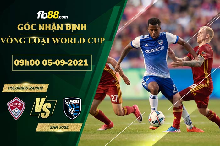 Fb88 soi kèo trận đấu San Jose vs Colorado Rapids 05-09-2021