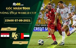 Fb88 soi kèo trận đấu Syria vs UAE