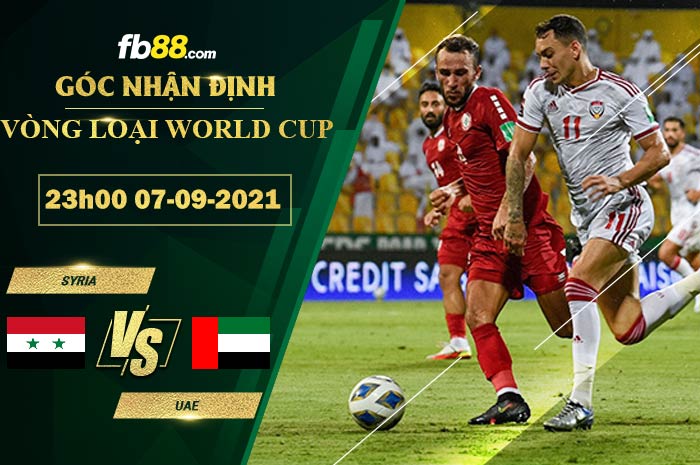 Fb88 soi kèo trận đấu Syria vs UAE