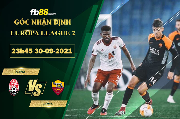 Fb88 soi kèo trận đấu Zorya vs Roma