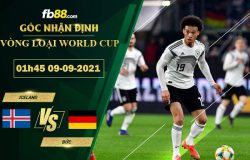 Fb88 bảng kèo trận đấu Iceland vs Đức