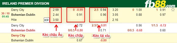 fb88-bảng kèo trận đấu Derry City vs Bohemians