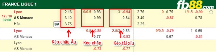 fb88-bảng kèo trận đấu Lyon vs Monaco